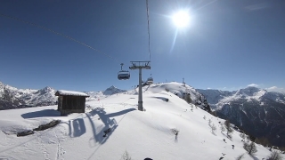 Animation Video Backgrounds Motion, Chairlift, Ski Tow, Conveyance, Snow, Winter