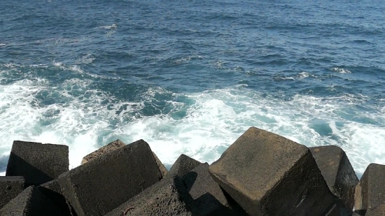 Download Video Without Copyright, Breakwater, Barrier, Obstruction, Sea, Ocean