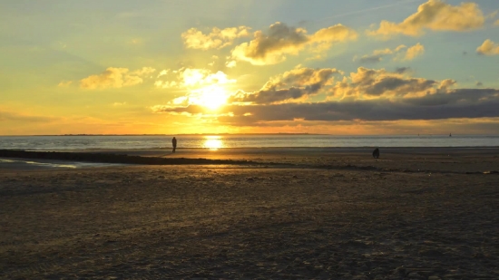 Fire Background Video, Sunset, Sun, Ocean, Sky, Beach