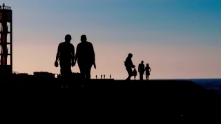 Footage For Video Editing, Silhouette, Sunset, Sky, People, Beach