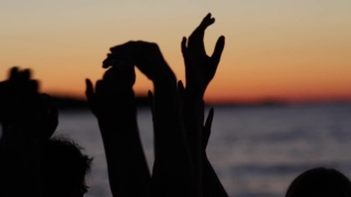 Free Video Loops, Silhouette, People, Man, Sunset, Person