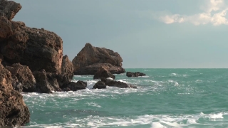 Green Background Video, Promontory, Ocean, Beach, Natural Elevation, Sea