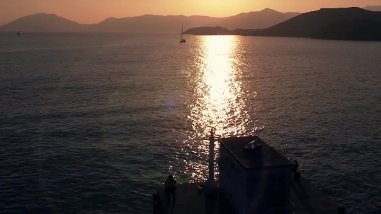 Green Background Video, Sun, Sunset, Ocean, Sea, Water