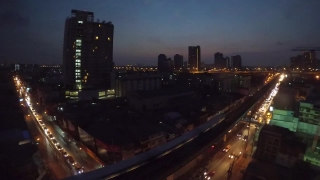 Monkey Stock Footage, Business District, City, Skyline, Night, Cityscape