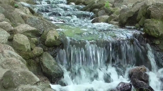 Portrait Video Footage, Waterfall, Ice, Crystal, Solid, River