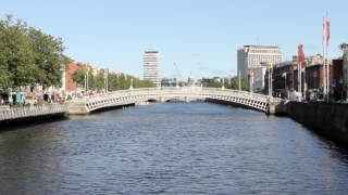 World Stock Footage, Waterfront, City, River, Architecture, Bridge